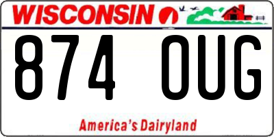 WI license plate 874OUG