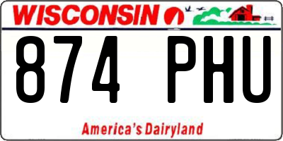 WI license plate 874PHU