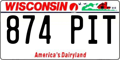 WI license plate 874PIT