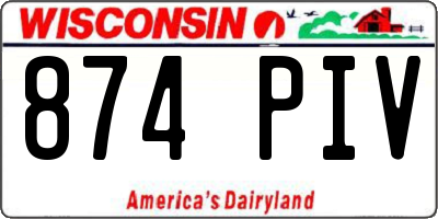 WI license plate 874PIV