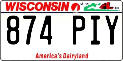 WI license plate 874PIY