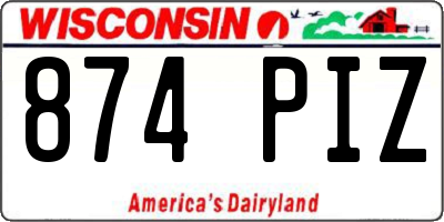 WI license plate 874PIZ
