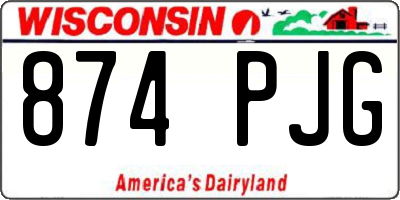 WI license plate 874PJG