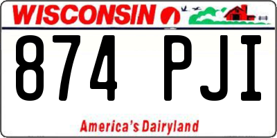 WI license plate 874PJI