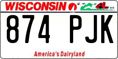 WI license plate 874PJK