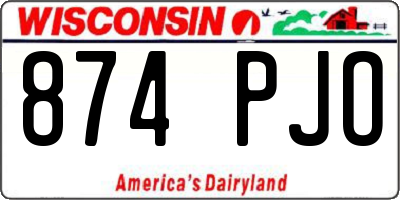 WI license plate 874PJO