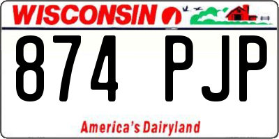 WI license plate 874PJP