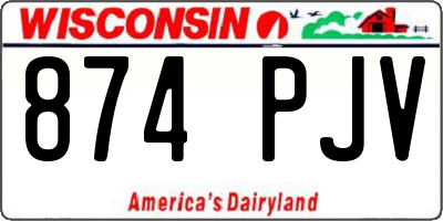 WI license plate 874PJV