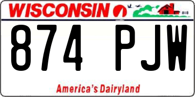 WI license plate 874PJW