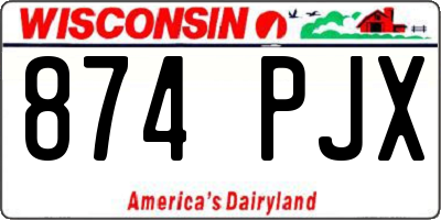 WI license plate 874PJX