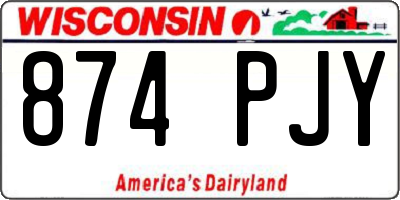 WI license plate 874PJY