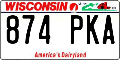 WI license plate 874PKA