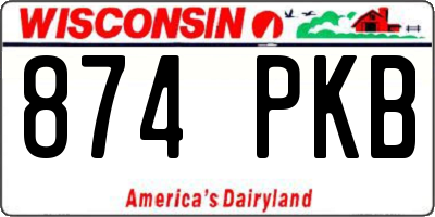 WI license plate 874PKB