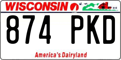 WI license plate 874PKD