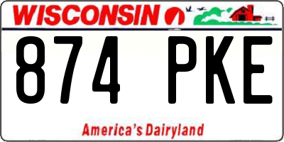 WI license plate 874PKE