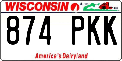 WI license plate 874PKK
