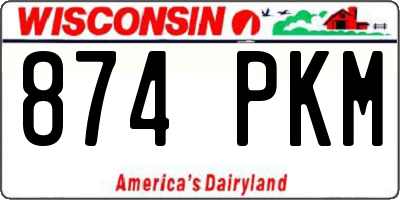 WI license plate 874PKM