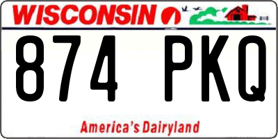 WI license plate 874PKQ