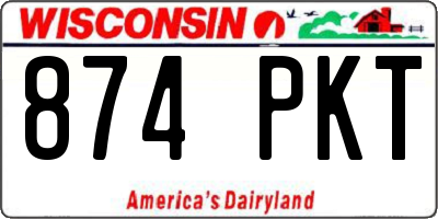 WI license plate 874PKT