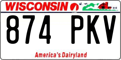 WI license plate 874PKV