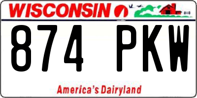 WI license plate 874PKW