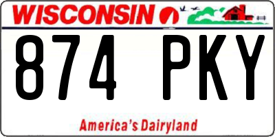 WI license plate 874PKY