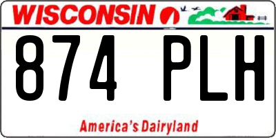 WI license plate 874PLH