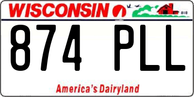WI license plate 874PLL