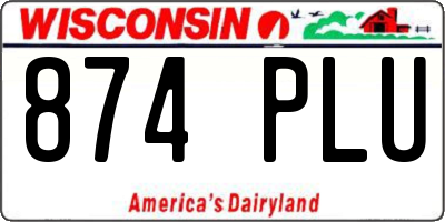 WI license plate 874PLU