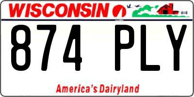 WI license plate 874PLY