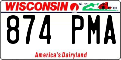 WI license plate 874PMA