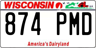 WI license plate 874PMD