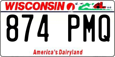WI license plate 874PMQ