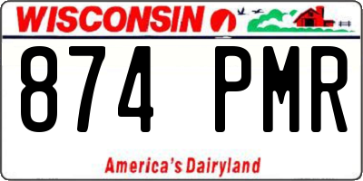 WI license plate 874PMR
