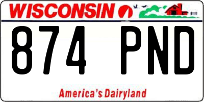 WI license plate 874PND