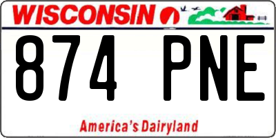 WI license plate 874PNE