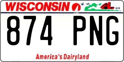 WI license plate 874PNG