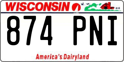 WI license plate 874PNI