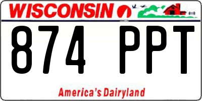 WI license plate 874PPT