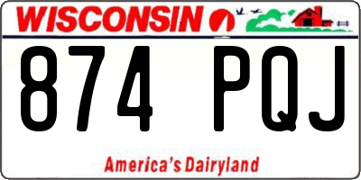 WI license plate 874PQJ
