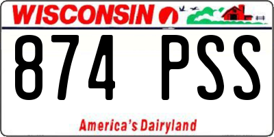 WI license plate 874PSS