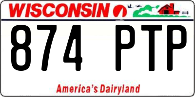 WI license plate 874PTP