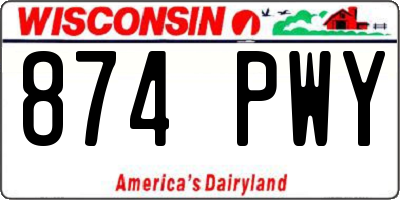 WI license plate 874PWY