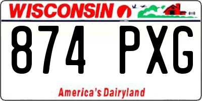 WI license plate 874PXG