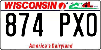 WI license plate 874PXO