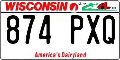 WI license plate 874PXQ