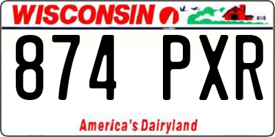 WI license plate 874PXR