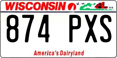 WI license plate 874PXS