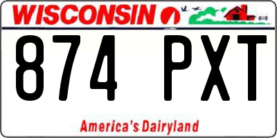 WI license plate 874PXT