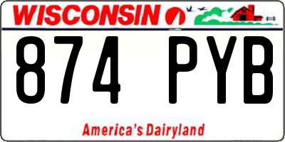 WI license plate 874PYB